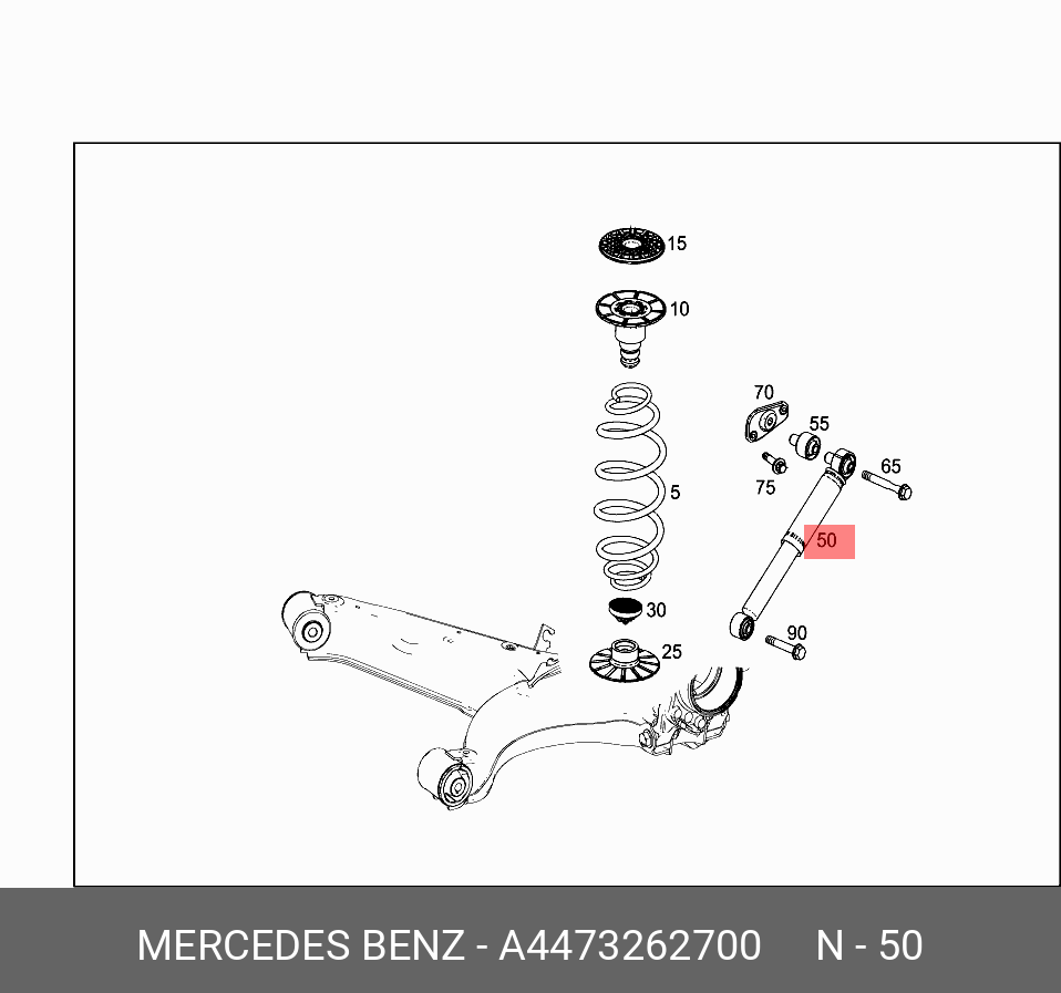 Амортизатор подвески - Mercedes A4473262700