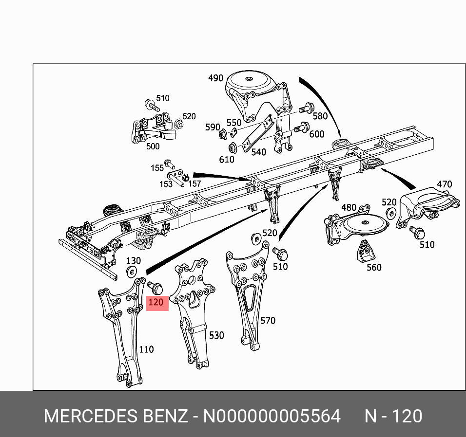 Стойка стабилизатора - Mercedes N000000005564