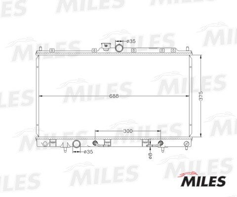 Радиатор mitsubishi lancer 1.3-2.0 03- паяный - Miles ACRB018