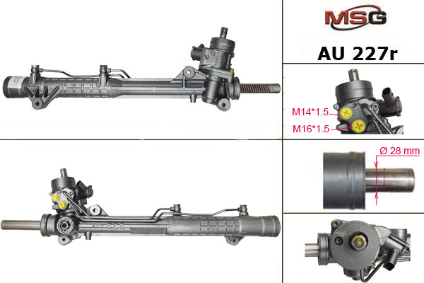 Рулевая рейка с ГУР восстановленная audi A6 / A6 Avant 2004-2010, audi A6 Allroad 2006- - MSG Rebuilding AU227R