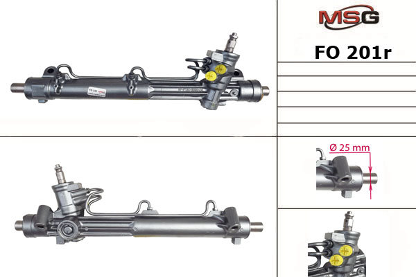 Рулевая рейка с ГУР восстановленная Ford Cougar 1998-2001, Ford Mondeo 1992-2000 - MSG Rebuilding FO201R