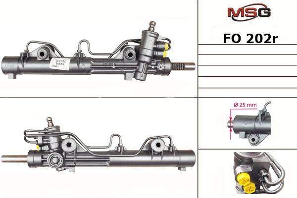 Рулевая рейка с ГУР восстановленная Ford Street Ka 2003-2005, Ford Fiesta 1996-2001, Ford Courier 1996-2002, Ford - MSG Rebuilding FO202R