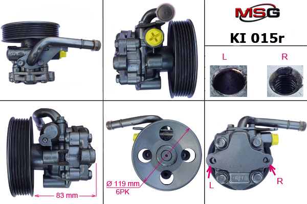 Насос гур восстановленный kia carens ii 02-06 - MSG KI015R