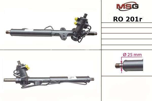 Рулевая рейка с ГУР восстановленная Rover 25 1999-2005 - MSG Rebuilding RO201R