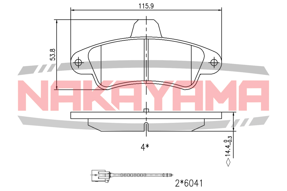 Колодки тормозные дисковые задние ford cougar 98-0 - Nakayama HP8144NY