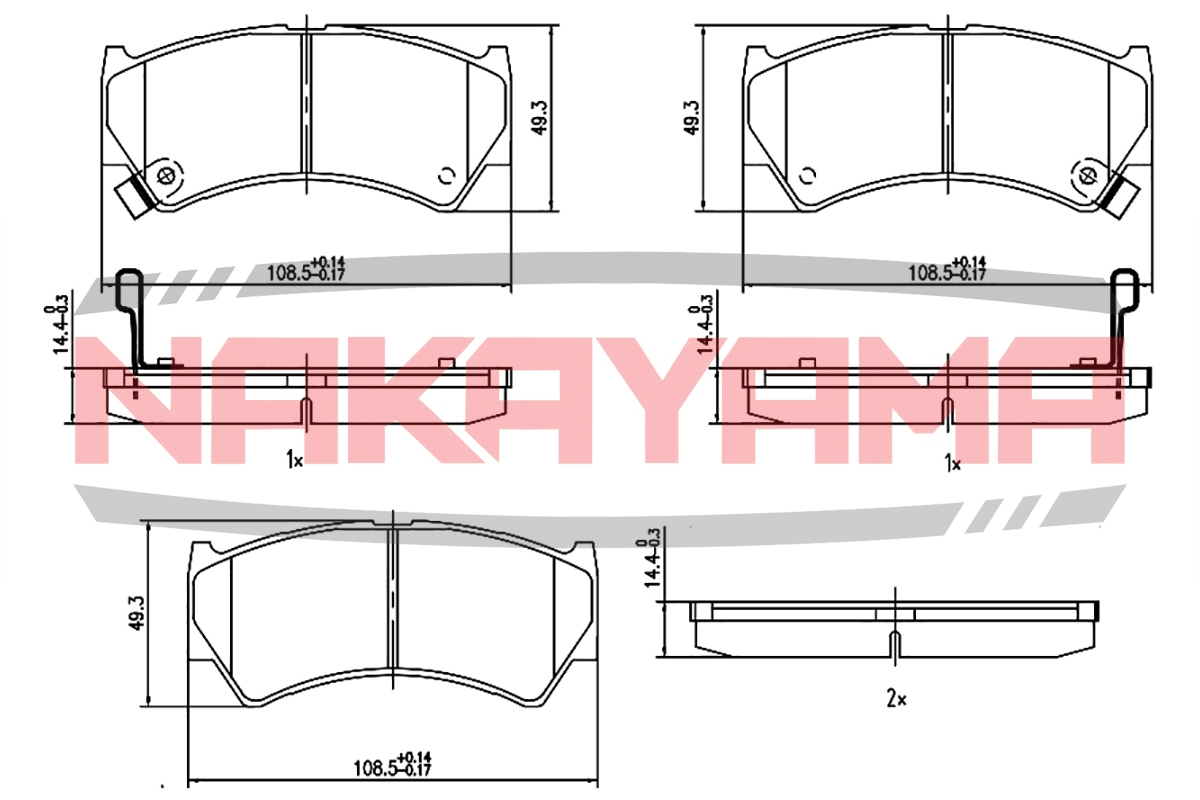 Колодки тормозные дисковые передние suzuki baleno - Nakayama HP8162NY