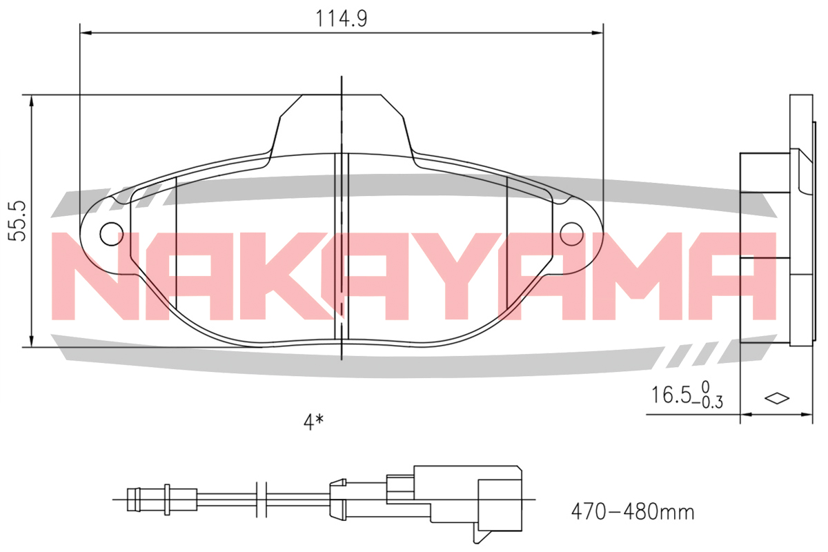 Колодки тормозные дисковые передние fiat panda 03- - Nakayama HP8169NY