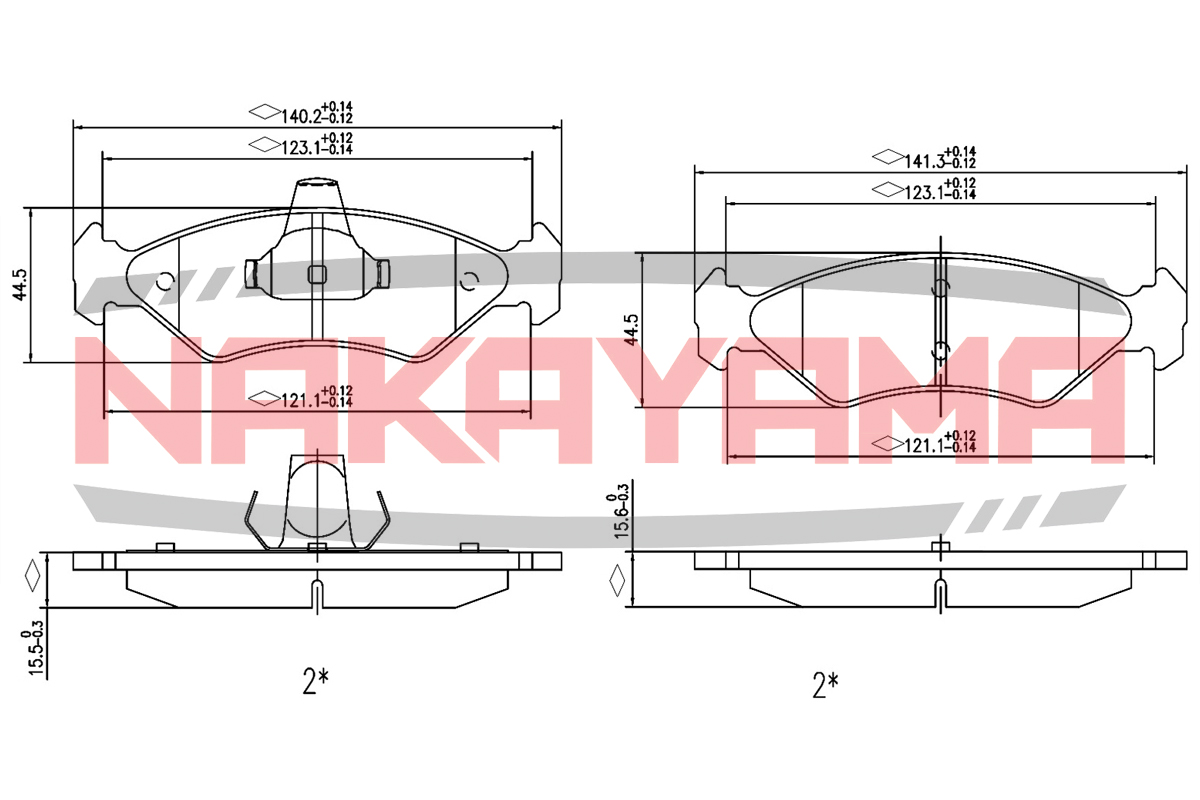 Колодки тормозные дисковые передние ford fiesta ii - Nakayama HP8171NY
