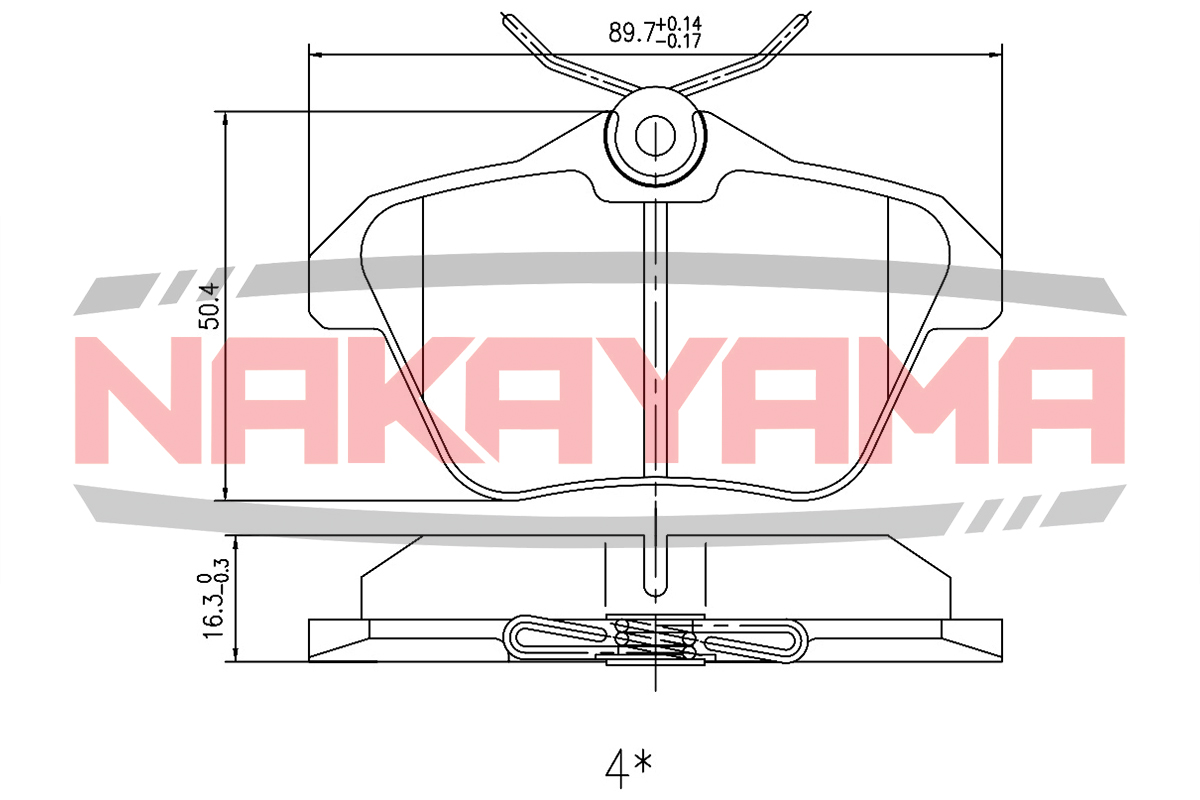 Колодки тормозные дисковые задние alfa romeo 156 9 - Nakayama HP8179NY