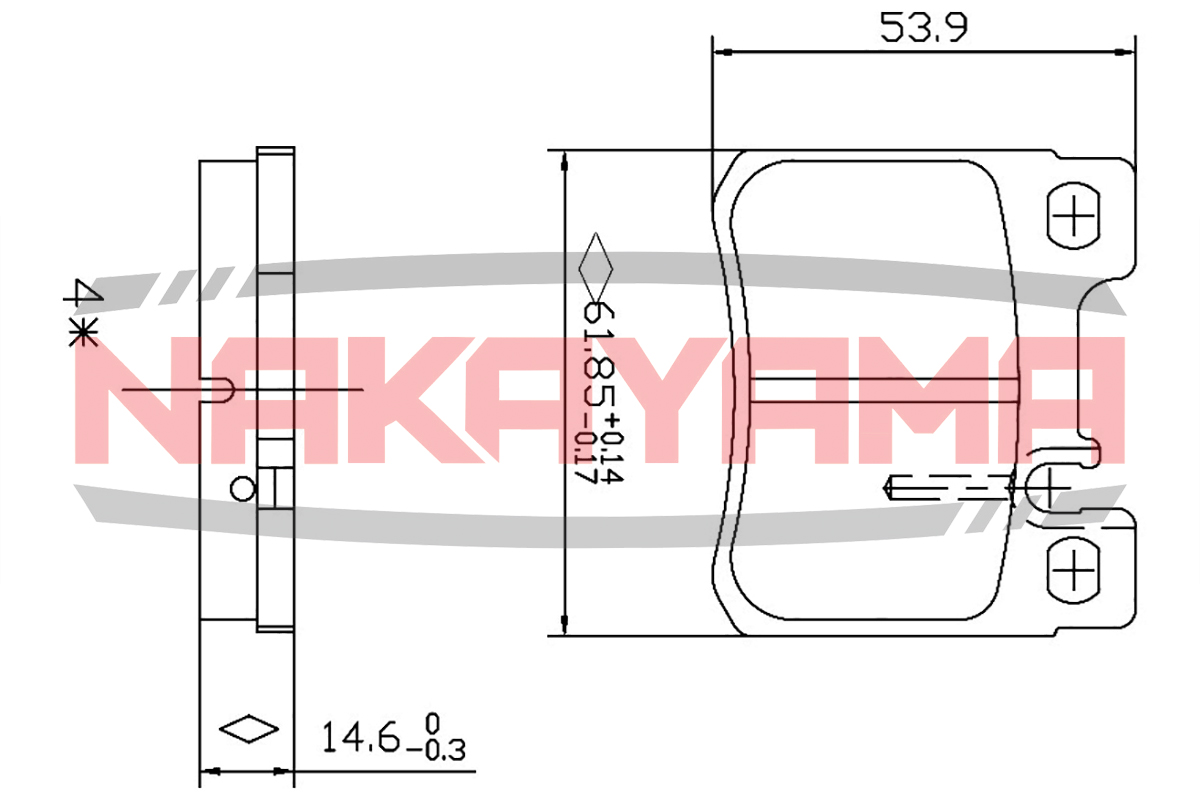 Колодки тормозные дисковые задние mercedes-benz 19 - Nakayama HP8200NY