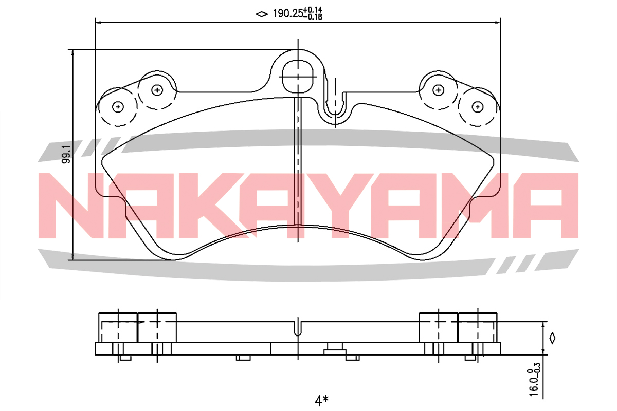 Колодки тормозные дисковые передние porsche cayenn - Nakayama HP8230NY