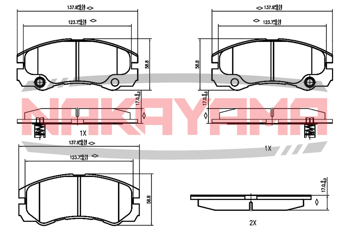 Колодки тормозные дисковые передние opel era b 98- - Nakayama HP8260NY