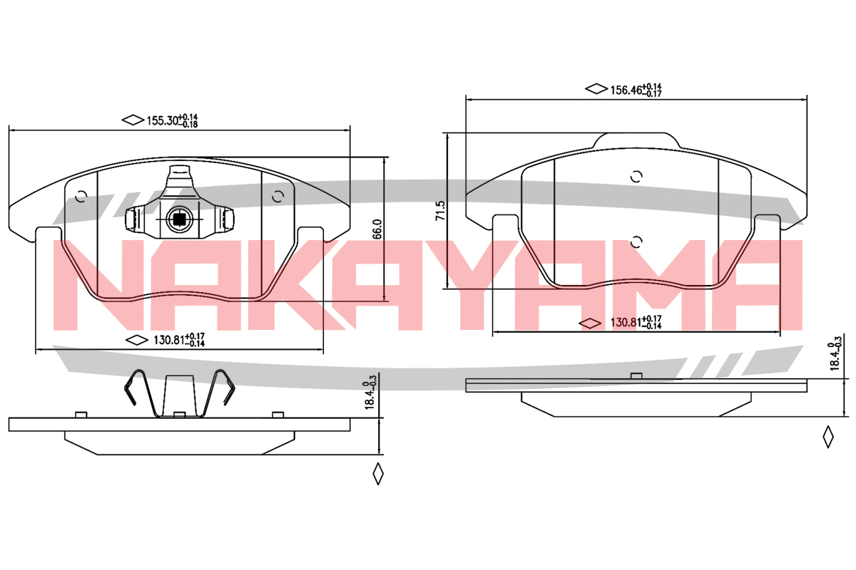 Колодки тормозные дисковые передние citroen c4 04- - Nakayama HP8275NY