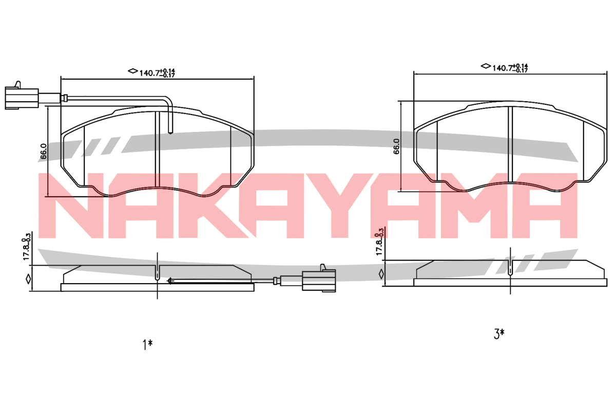 Колодки тормозные дисковые передние citroen jumper - Nakayama HP8297NY