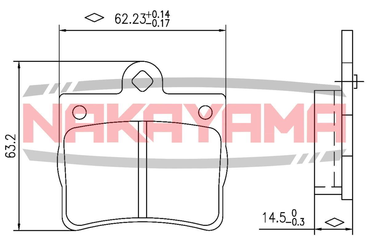 Колодки тормозные дисковые задние mercedes-benz c- - Nakayama HP8338NY