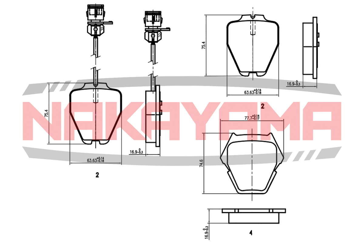 Колодки тормозные дисковые передние audi a6 99-05, - Nakayama HP8361NY
