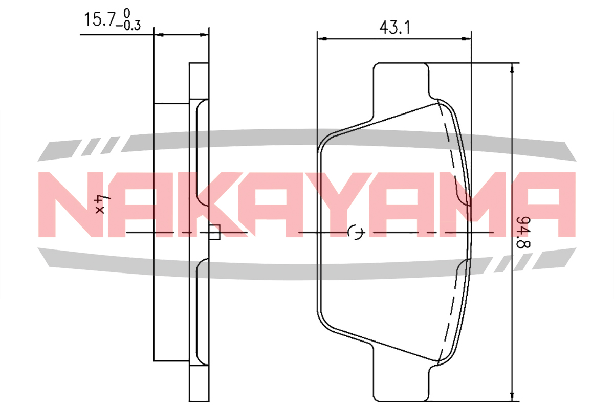 Колодки тормозные дисковые задние fiat bravo 07-, - Nakayama HP8377NY