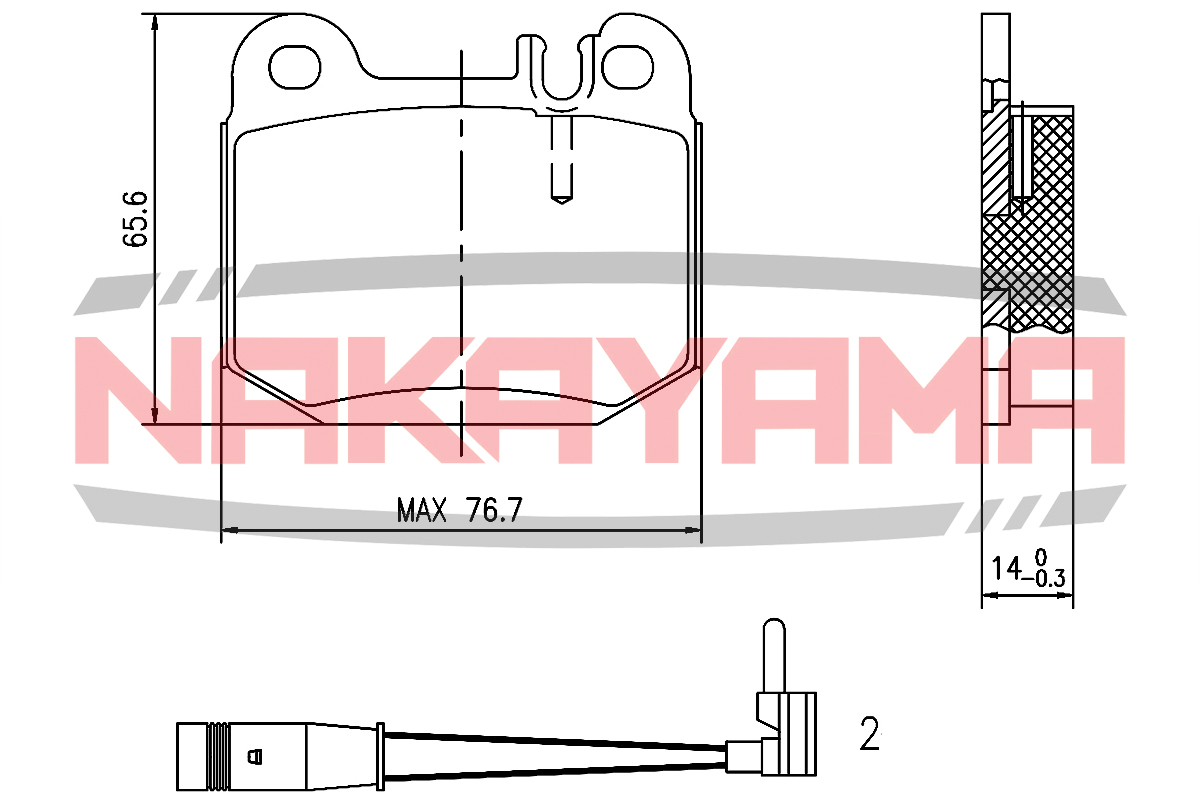 Колодки тормозные дисковые задние mercedes-benz m- - Nakayama HP8411NY
