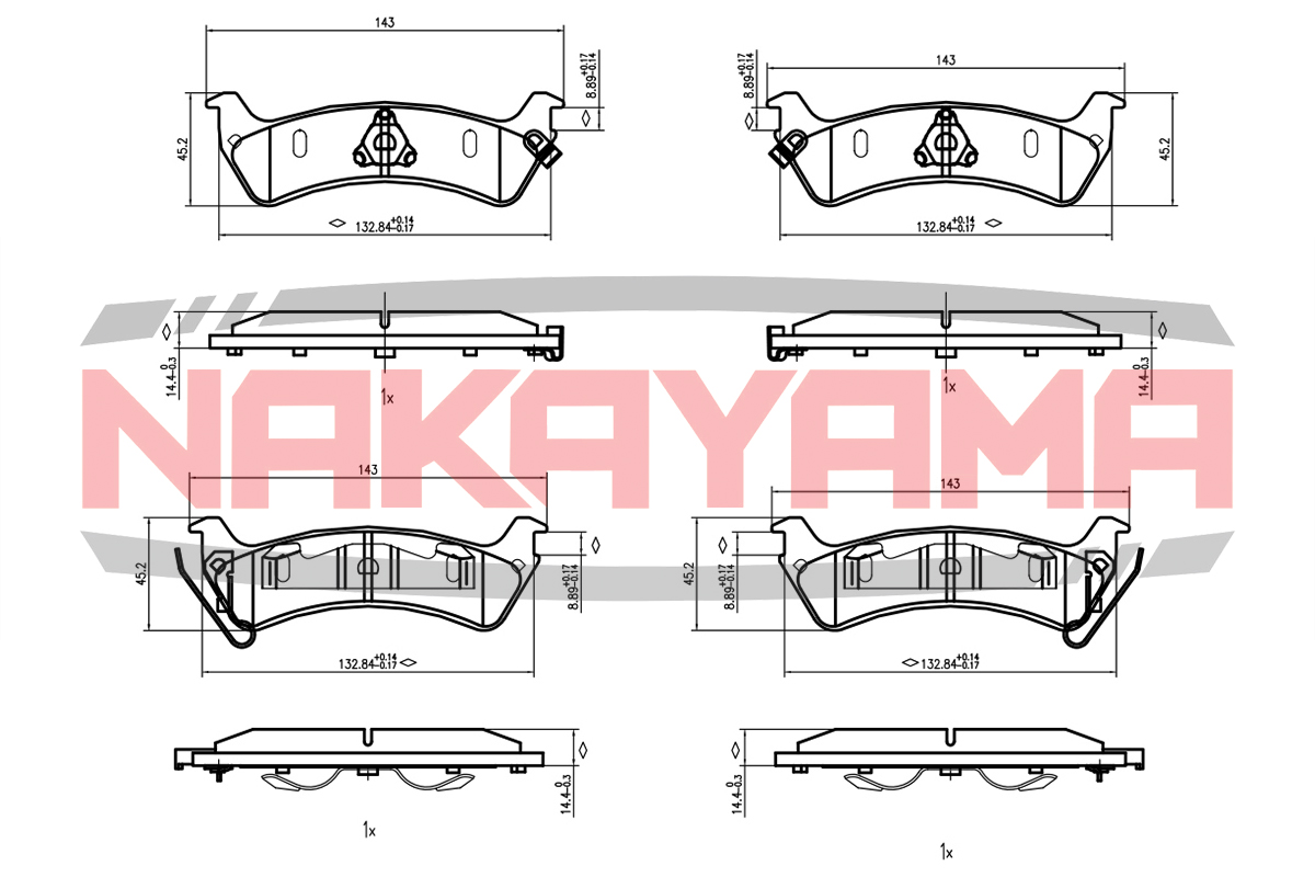 Колодки тормозные дисковые задние jeep grand chero - Nakayama HP8517NY