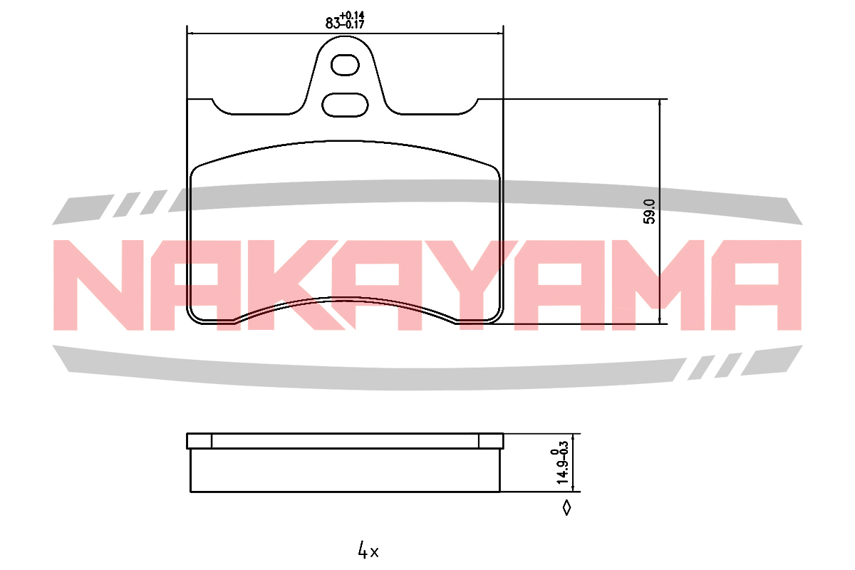 Колодки тормозные дисковые задние citroen xantia b - Nakayama HP8559NY