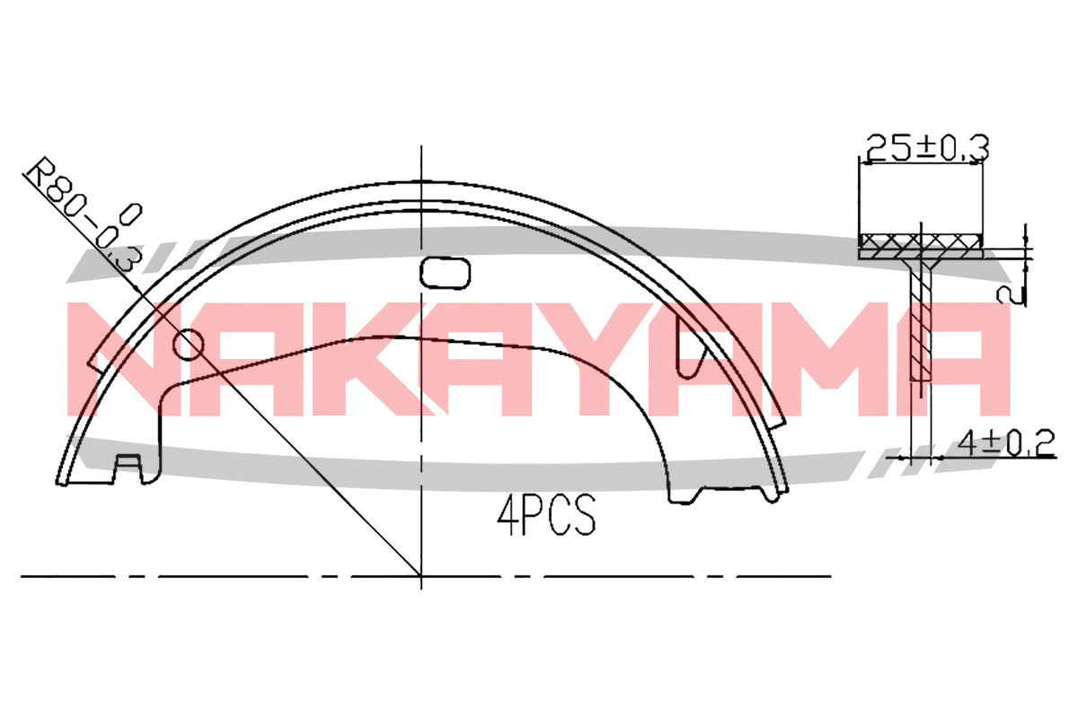 Колодки тормозные барабанные задние bmw 3 90-98, z - Nakayama HS7156NY