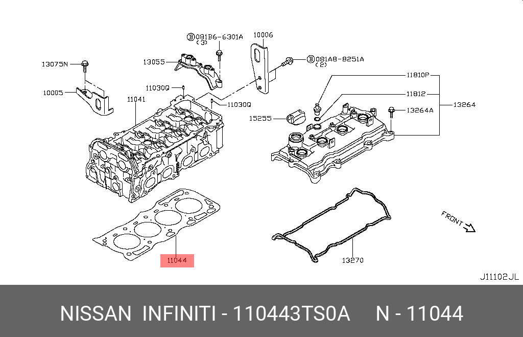 Деталь - Nissan 11044-3TS0A