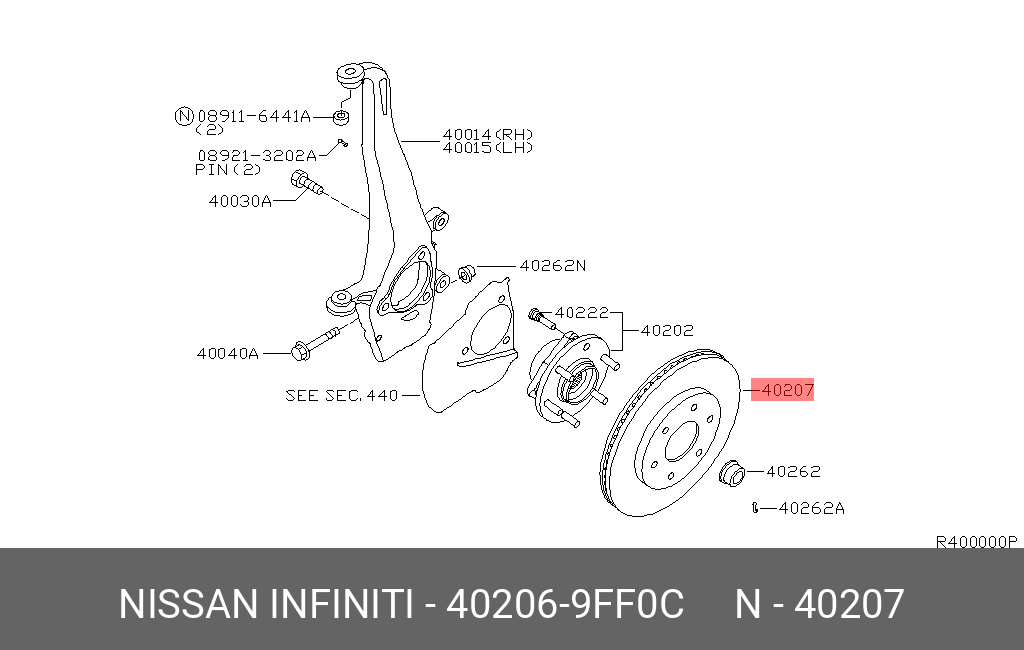 Деталь | перед | - Nissan 40206-9FF0C