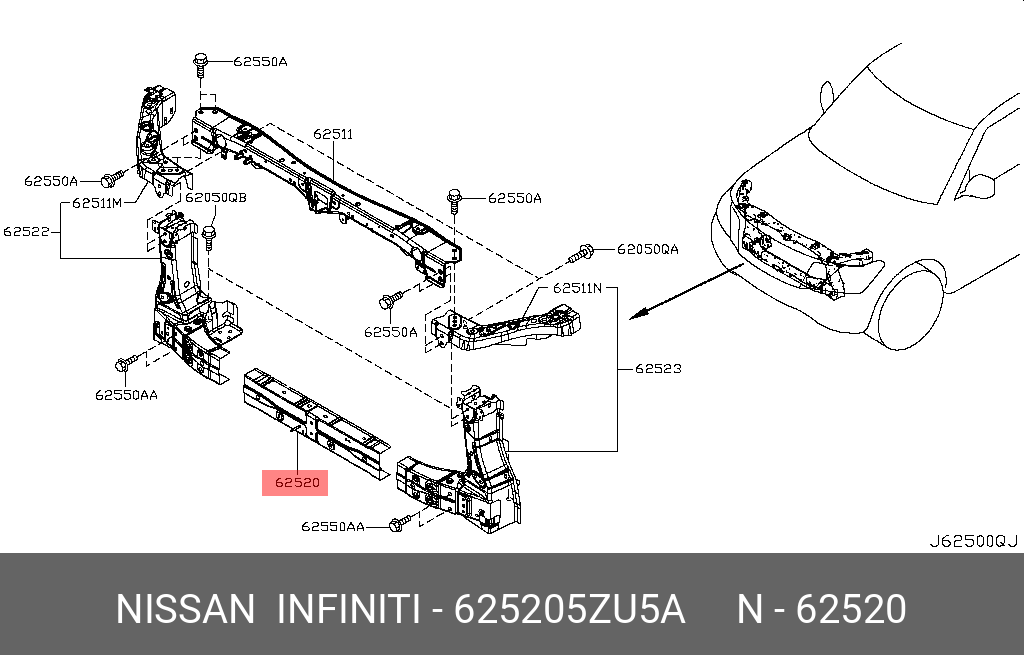Стойка - Nissan 62520-5ZU5A