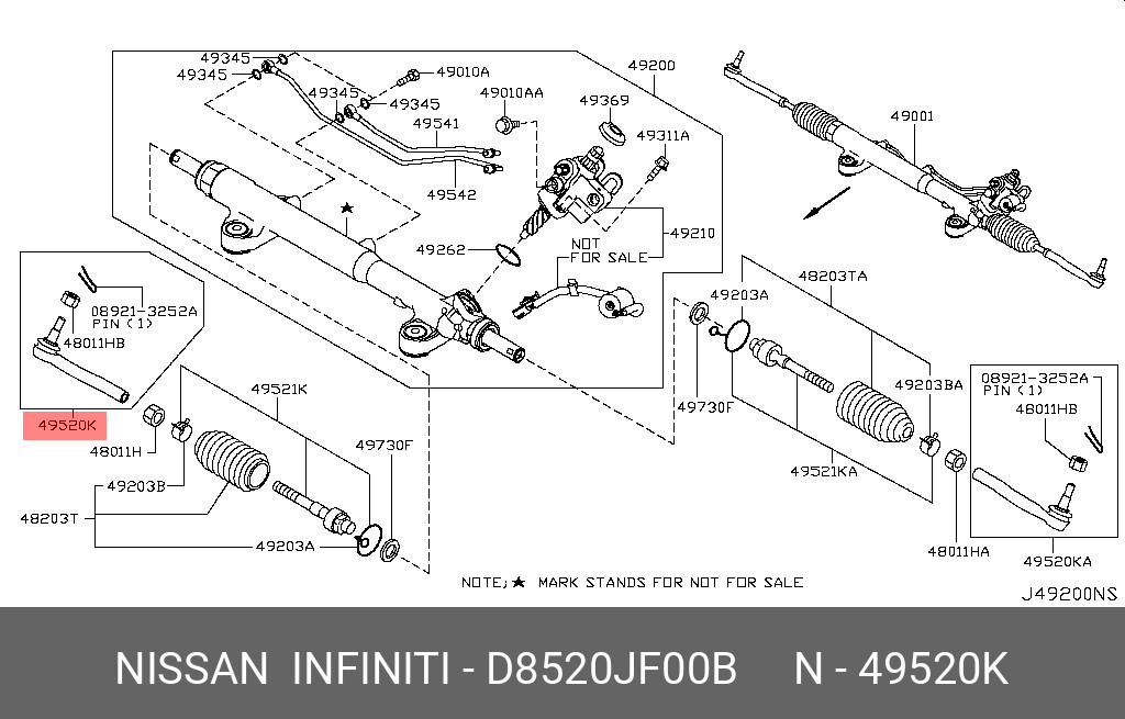 Деталь - Nissan D8520-JF00B