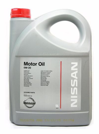 Масло моторное синтетическое Motor Oil 0w-20, 5л - Nissan KE900-90143