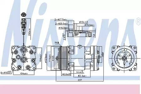 Компрессор кондиционера - Nissens 890193