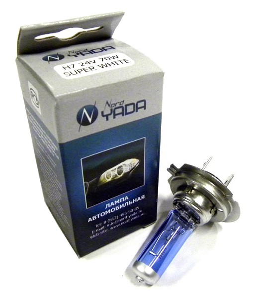 Лампа H7 24V 70W super white - Nord Yada 800076