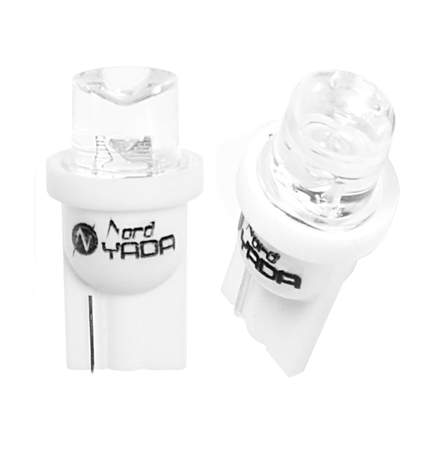 Автолампа светодиодная t10-01 (1led) W5W base:bw2,1 х9,5d cone white 2 - Nord Yada 900453