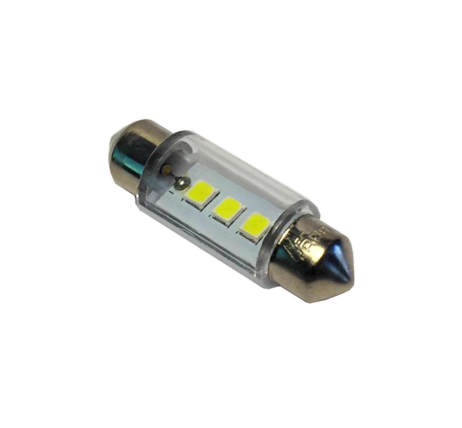 Автолампа светодиод АС 24v 5w (Белая, C5W (sv8.5) 36мм 3 led)  900459 - Nord Yada 900459