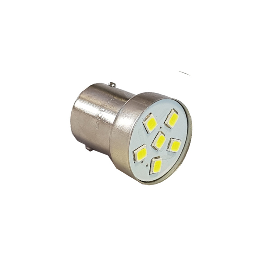 Светодиод 24V g18.5 (6smd) BA15s белый 0.72w 21.6lm - Nord Yada 901884