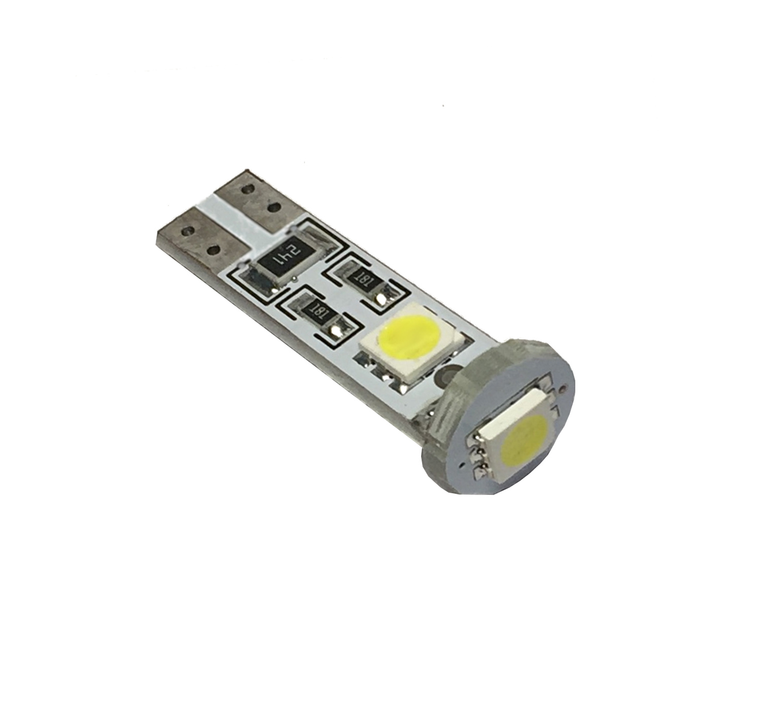 Светодиод 12V W5W 2,1x9,5d T10 3smd (осв.ном.зн,габар.) б/ц белый (size 5050) с резистором (yada) - Nord Yada 902703