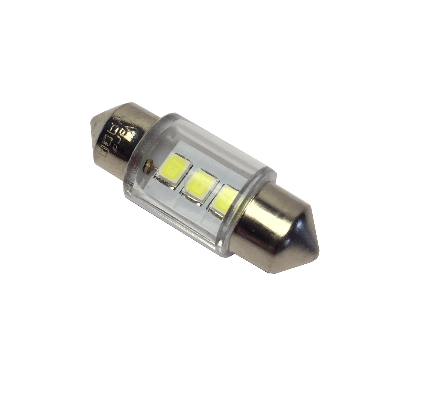 Светодиод 12V T11x31-S8.5 (3smd size 2835) в колбе белый 0.18w 18lm sv8.5 - Nord Yada 904241
