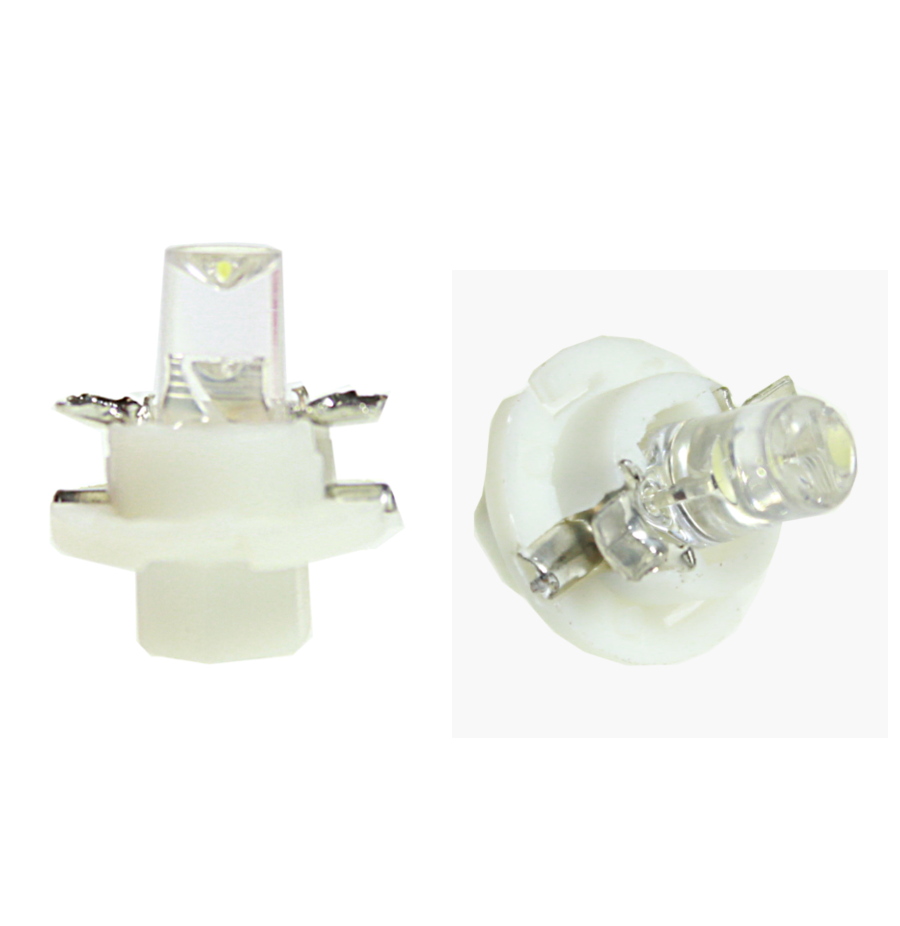 Светодиод 12V T5 b8.4d-02 1led w1.2w Base:B8.4D 0.18w 5lm белый с патроном - Nord Yada 904587