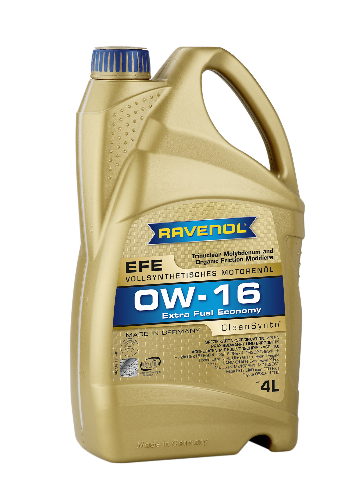 Моторное масло EFE Extra Fuel Economy SAE 0w-16 ( 4л) new - RAVENOL 111110300401999