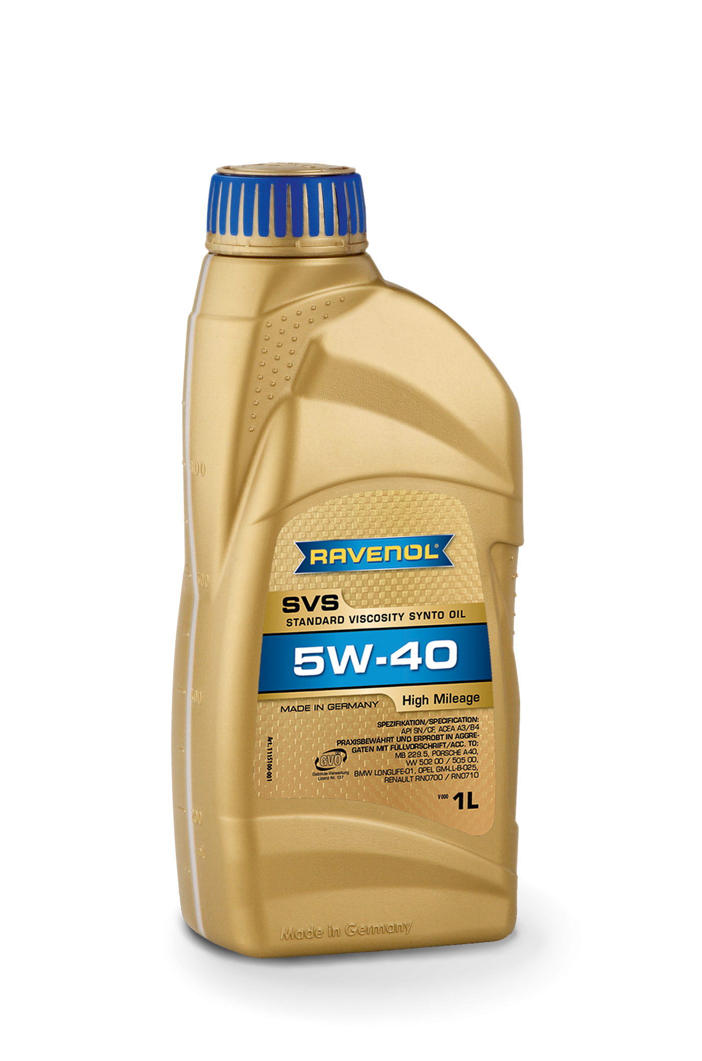 Моторное масло  SVS Standard Viscosity Synto Oil SAE 5w-40 ( 1л) new - RAVENOL 111510000101999