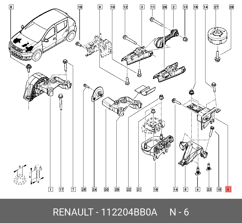 Деталь - Renault 112204BB0A