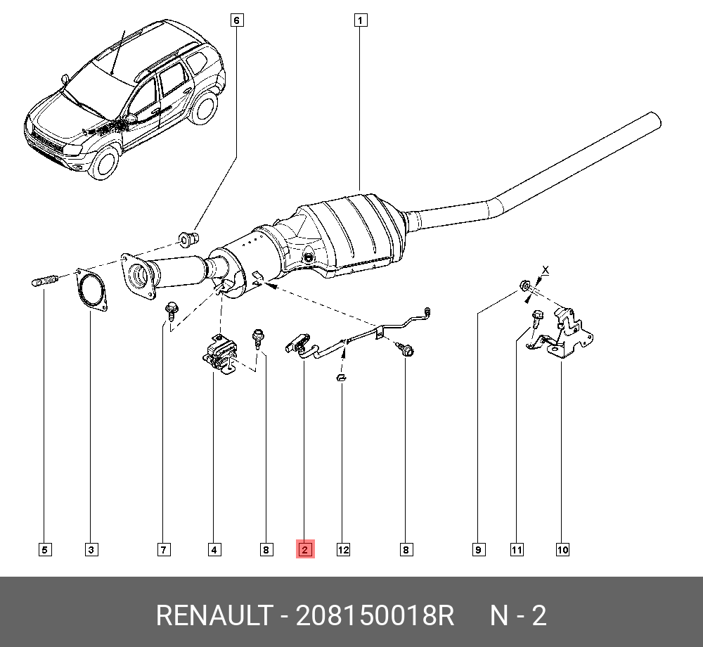 Датчик давления воздуха - Renault 208150018R