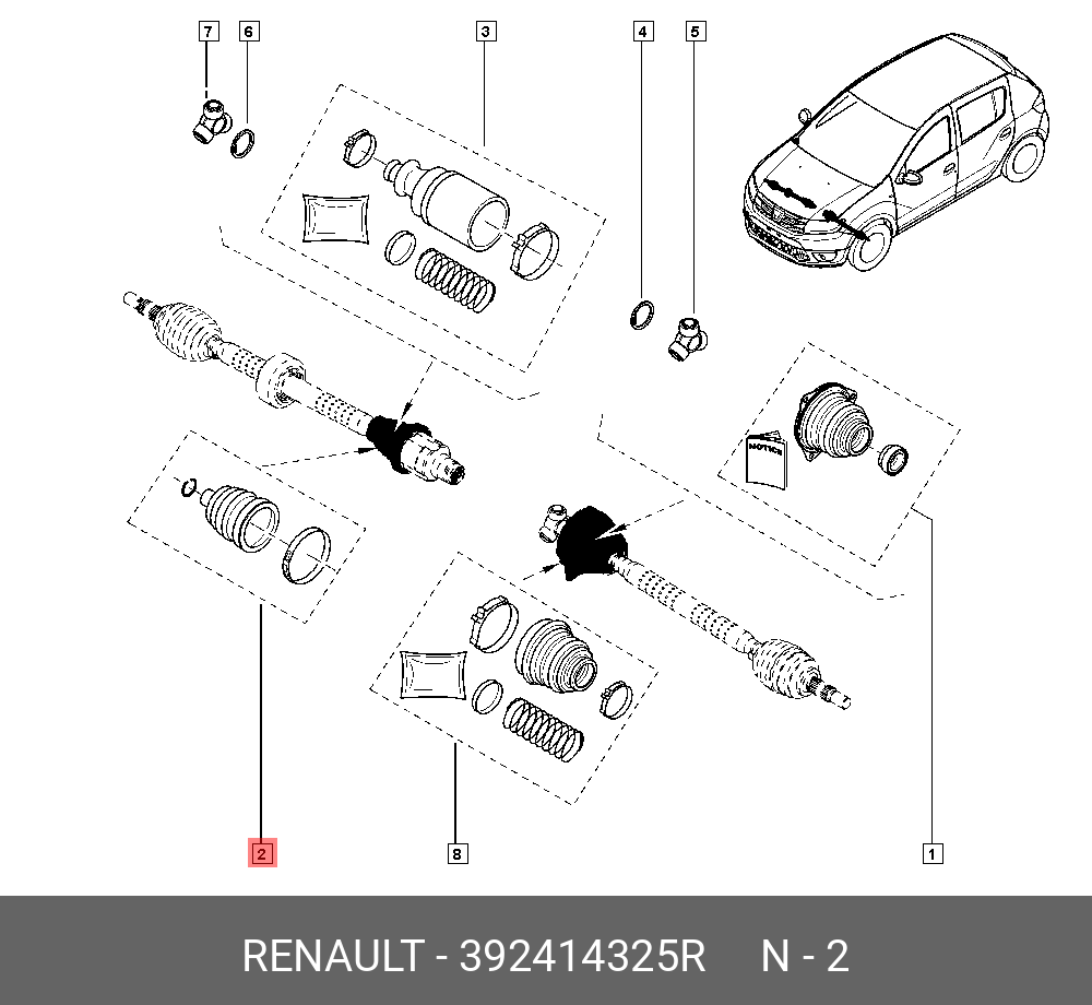 Пыльник ШРУСа - Renault 392414325R