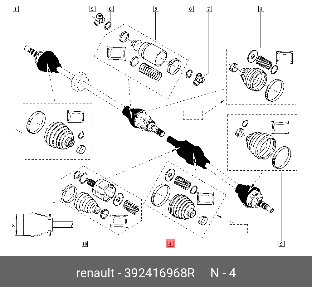 Пыльник ШРУСа - Renault 392416968R