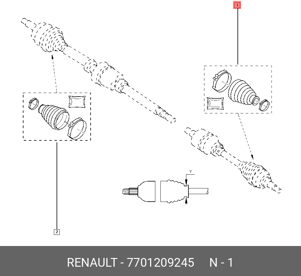 Пыльник ШРУСа - Renault 7701209245