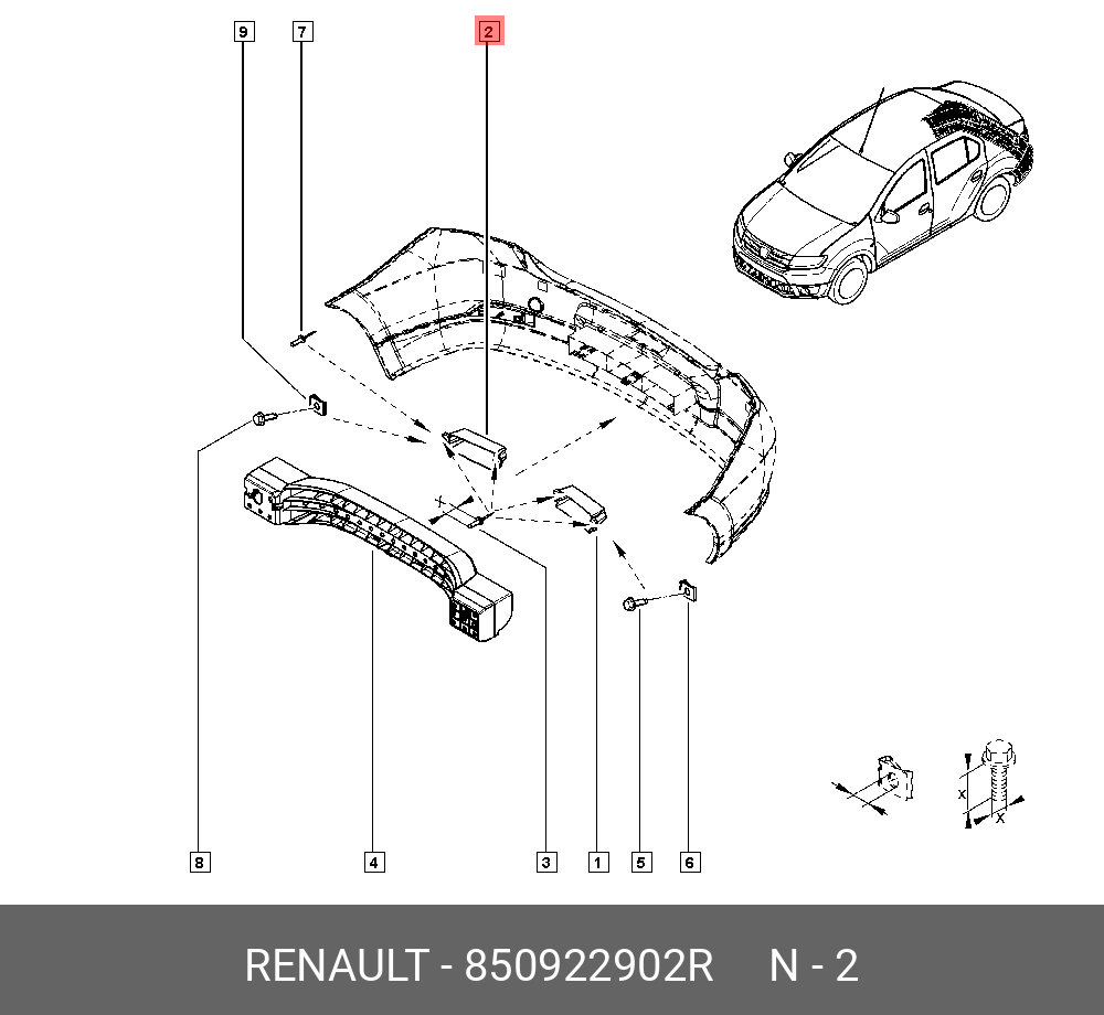 Амортизатор - Renault 850922902R