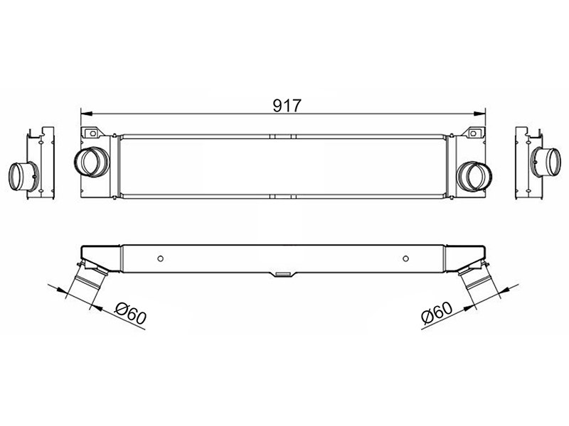 Радиатор интеркулера fiat ducato 06- peugeot boxe - SAT ST0384K1
