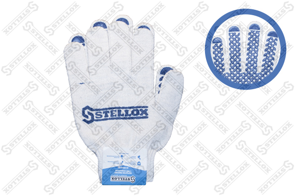 69-99902-SX_перчатки! х/б с покрытием ПВХ (10 класс вязки, белые)\ - Stellox 6999902SX