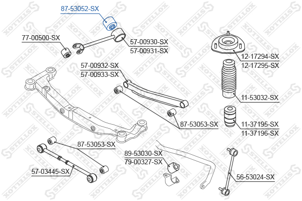 С/б зад. продол. рычага KIA Sportage aI - Stellox 87-53052-SX