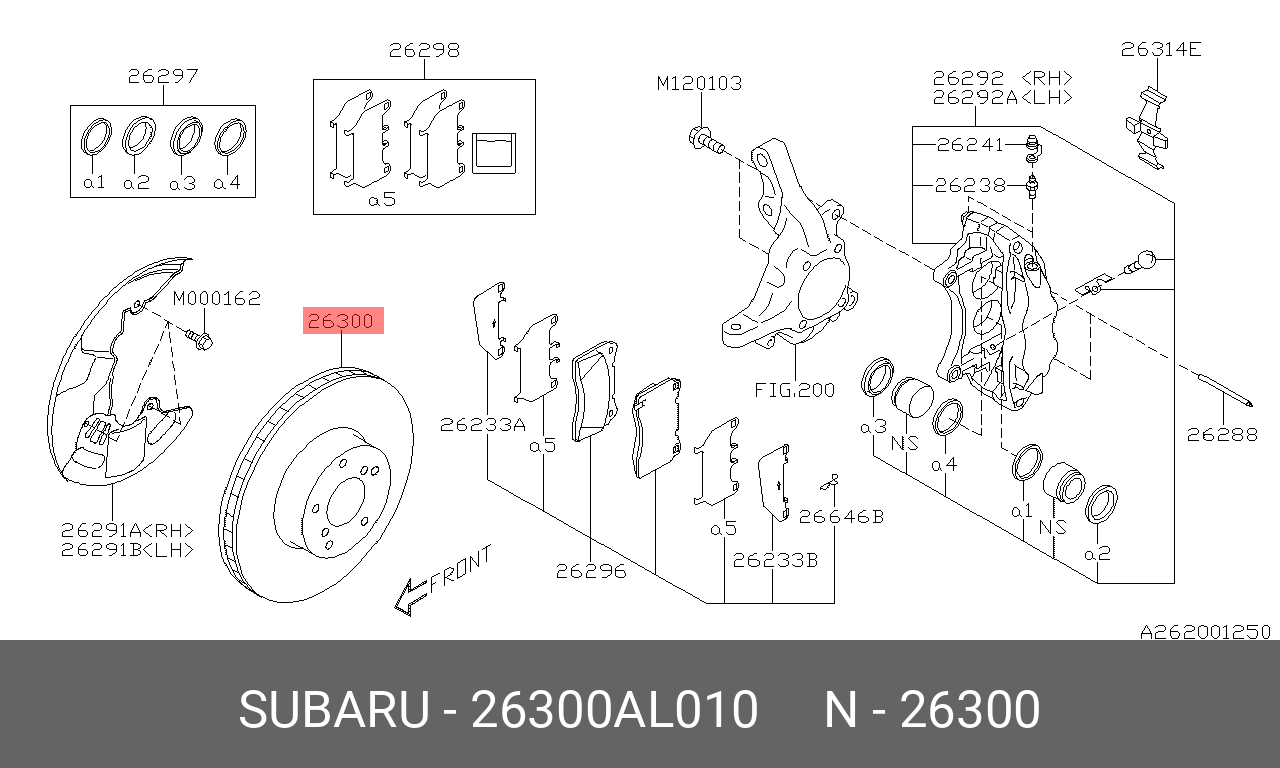 Деталь | перед | - Subaru 26300AL010
